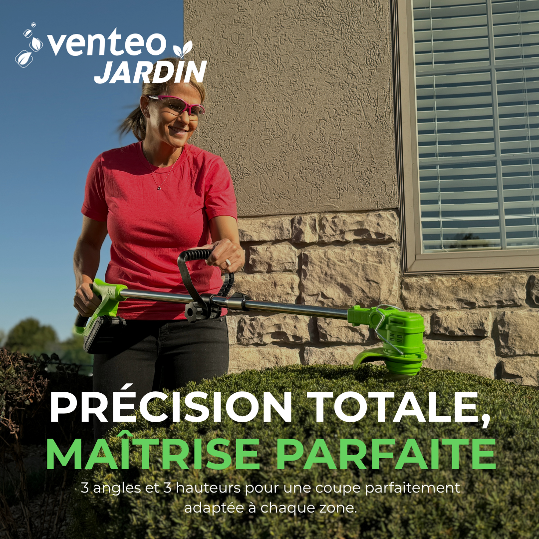 Tondeuse Rotorazer sans fil 8 en 1 coupe-bordure & taille-haie