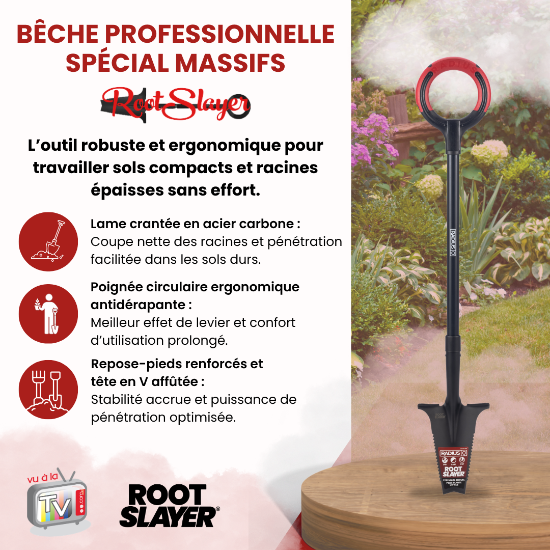 Professioneller RootSlayer Spaten für Blumenbeete