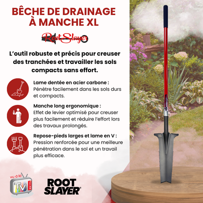 Drainagespaten mit XL-Stiel Rootslayer