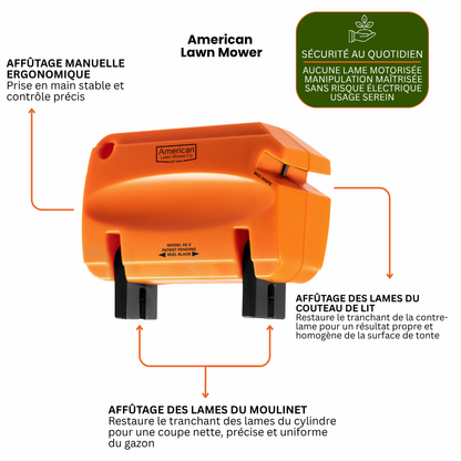 Kit d'Affûtage pour Tondeuse Hélicoïdale | Aiguiseur Lames Manuel