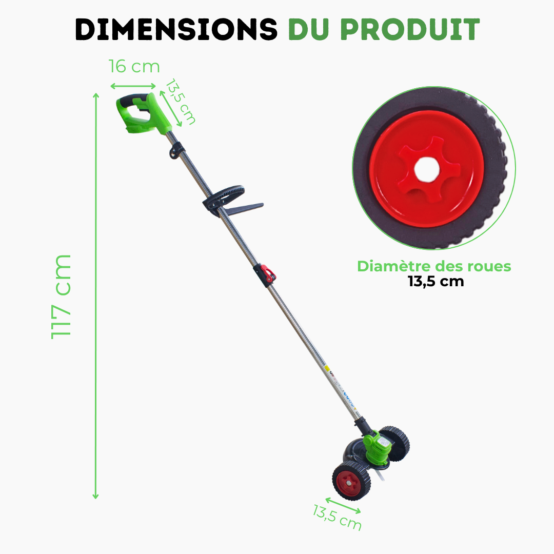Tondeuse Rotorazer sans fil 8 en 1 coupe-bordure & taille-haie