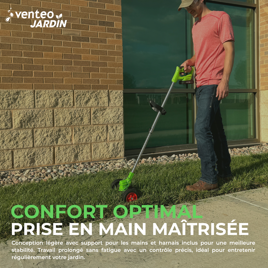 Tondeuse Rotorazer sans fil 8 en 1 coupe-bordure & taille-haie