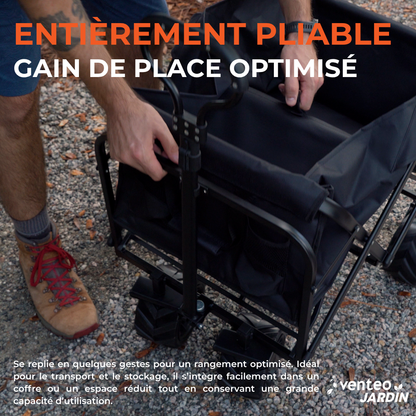 Chariot de Courses Pliable 150 kg