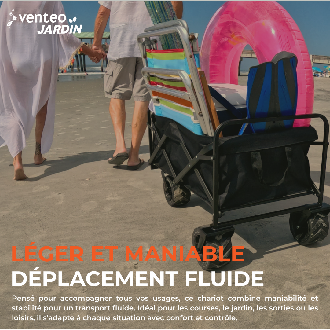 Chariot de Courses Pliable 150 kg